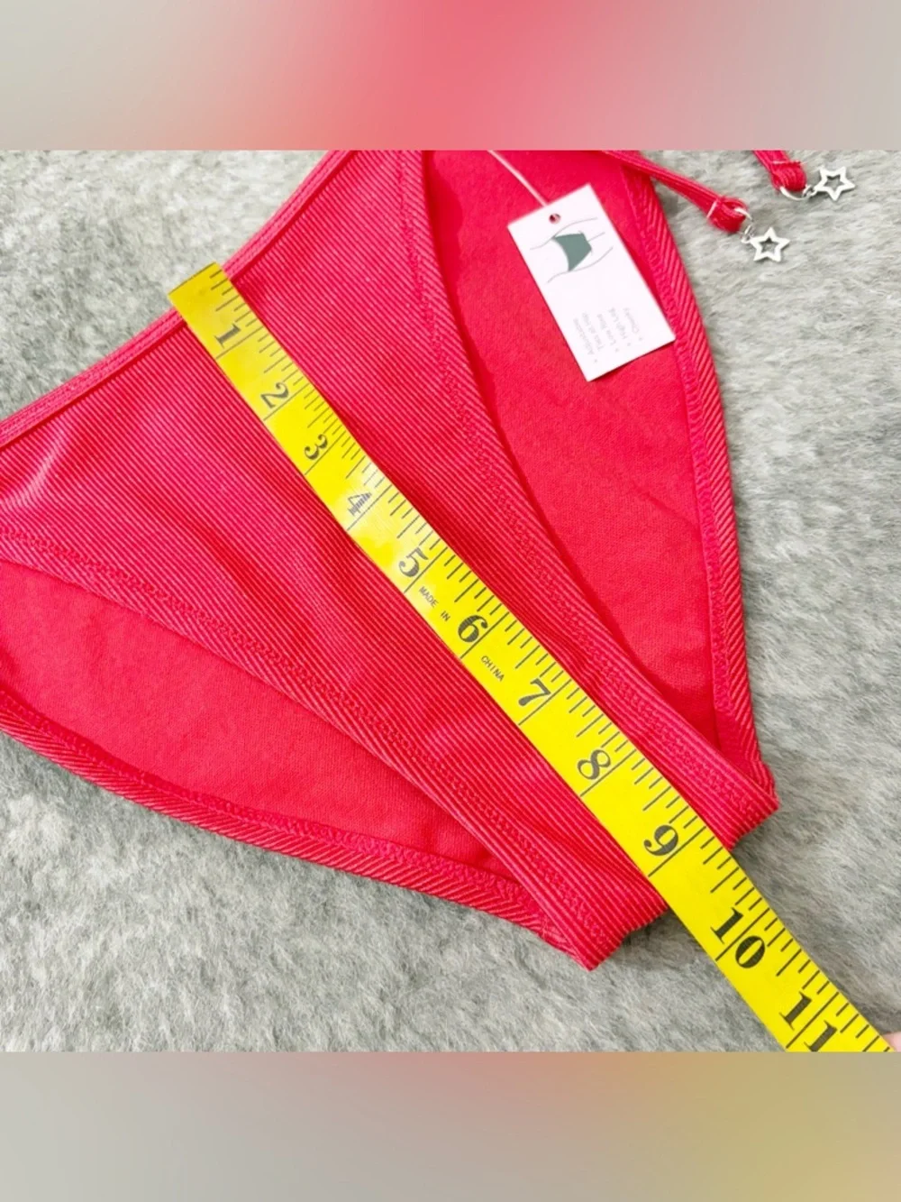 NWT Wild Fable Side Tie Shiny Ribbed Low-Rise High Leg Cheeky Bikini Bottoms S - Picture 11 of 12